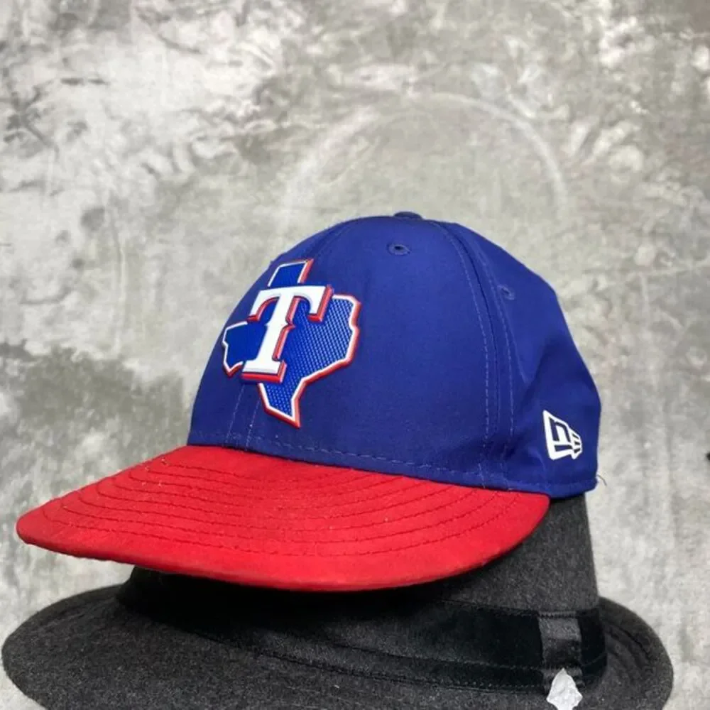 New Era Texas Rangers 7 1/8 MLB Baseball‎ Cap State Logo Blue 59FIFTY Fitted Hat